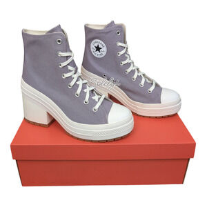 Converse Chuck 70 De Luxe Heel Mauve Stone Grey Purple Platform Sneaker M10 W12
